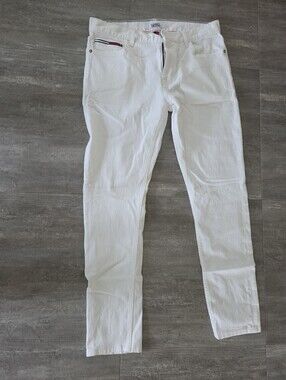 Tommy Hilfiger Men's Cream Skinny Jeans